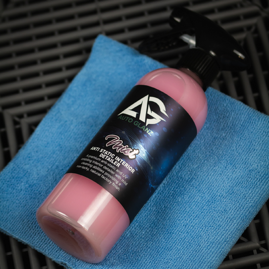 Using Auto Glanz Mist to clean and protect car interior surfaces and dashboards.
